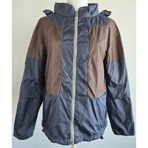 Herno Windbreaker Lightweight Concealed Hood Detachable Sleeves Made in Italy